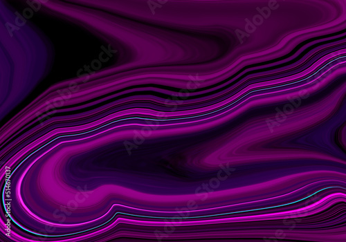 Curva irregular morada, violeta y azul sobre fondo negro