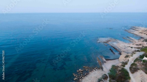 Hermosas vistas de drone del cabo de las huertas Alicante, Spain