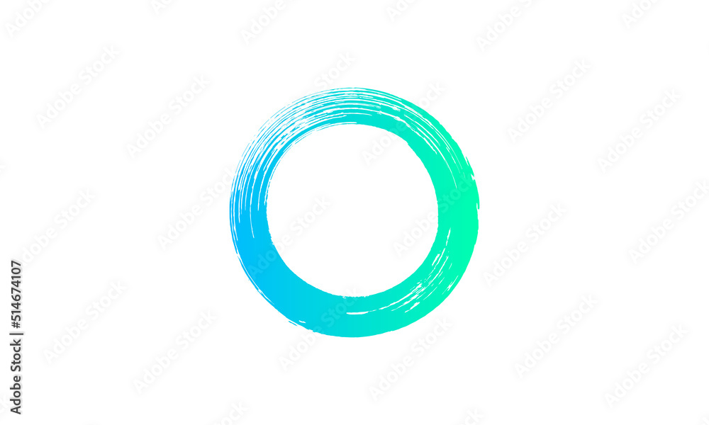 Letter O Logo gradient circle brush vector Letter O Logo gradient circle brush vector