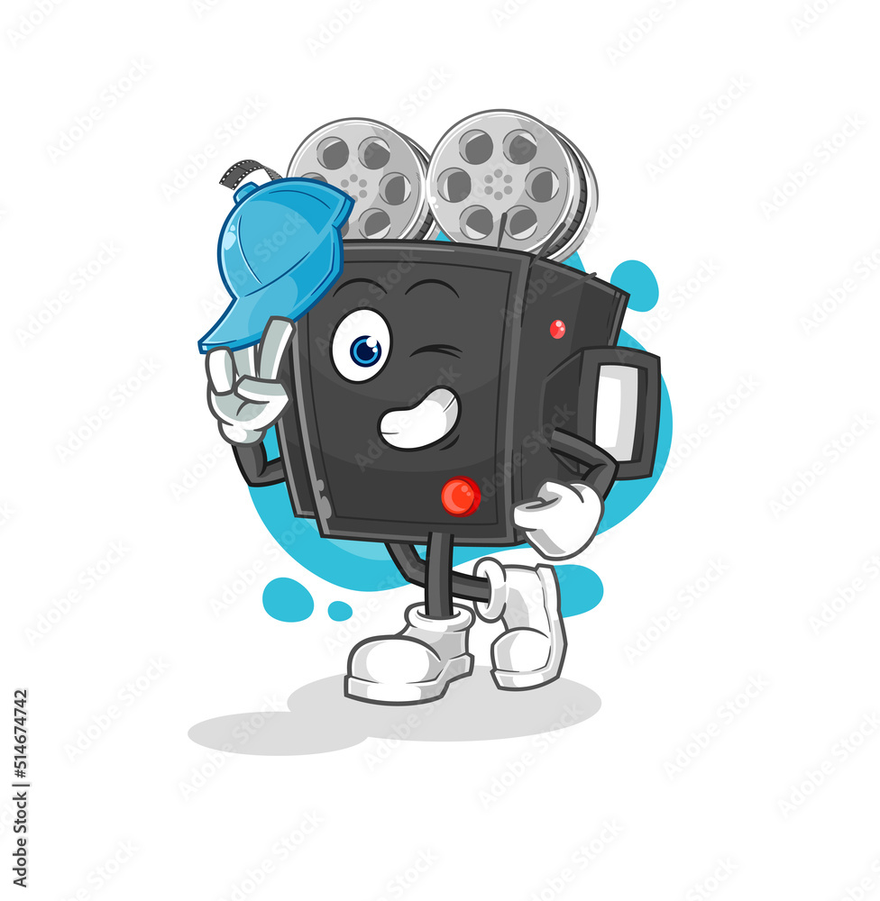 film camera young boy character cartoon film camera young boy character cartoon
