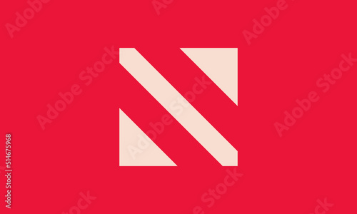 creative N logo negative space vector template