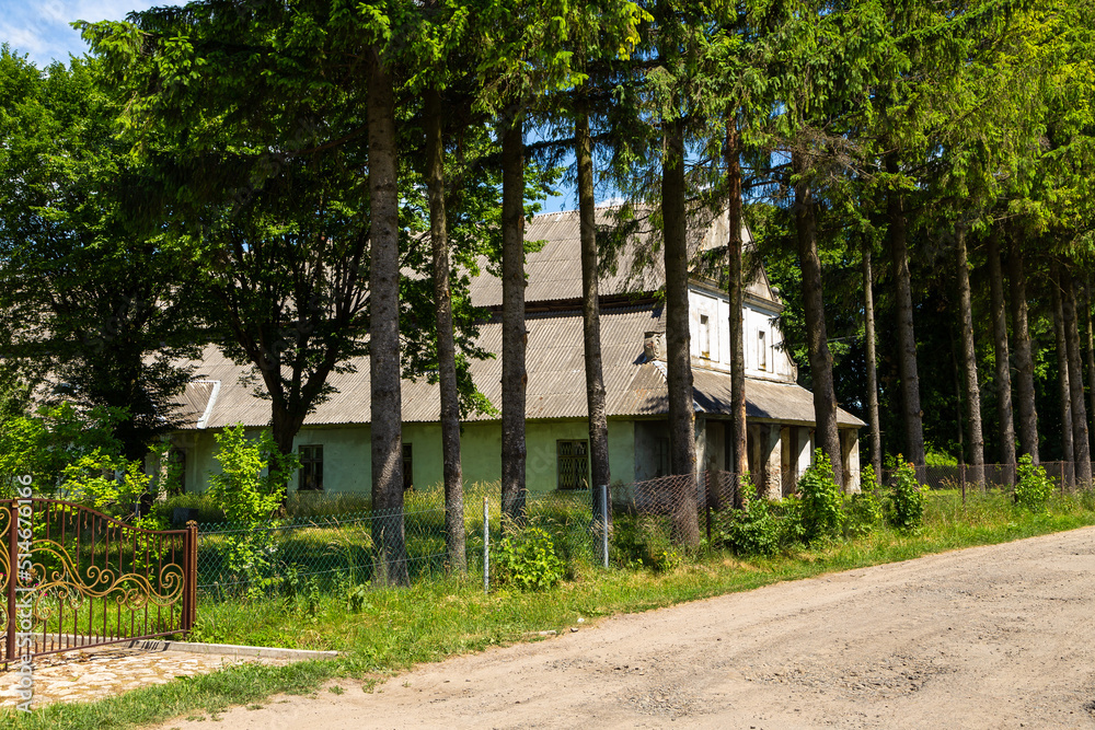 Historic site, Hetmann hotel in Pidhirtsi , Ukraine.