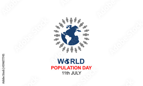 World population day creative concept vector illustration