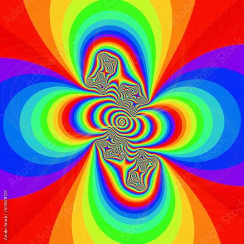 Floral background, petals, abstract background with rainbow
