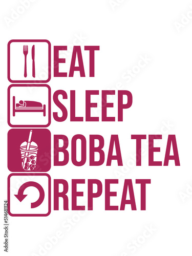 Täglich wiederholen Boba Tea 