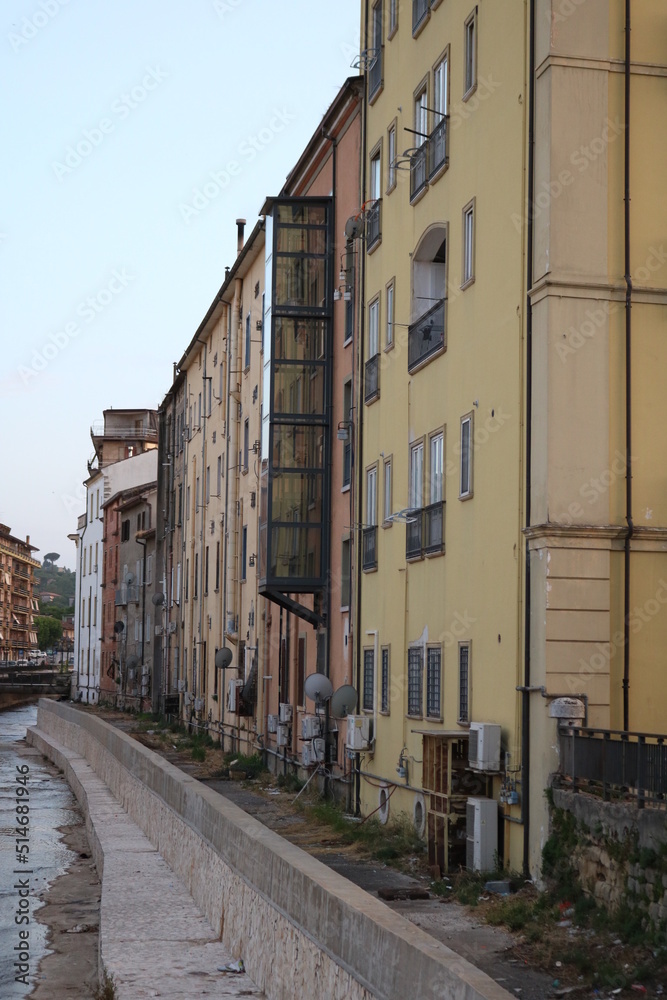 Street in Casalduni, Campania, Italy
