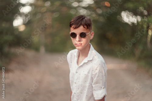 portrait of a handsome boy in natural light