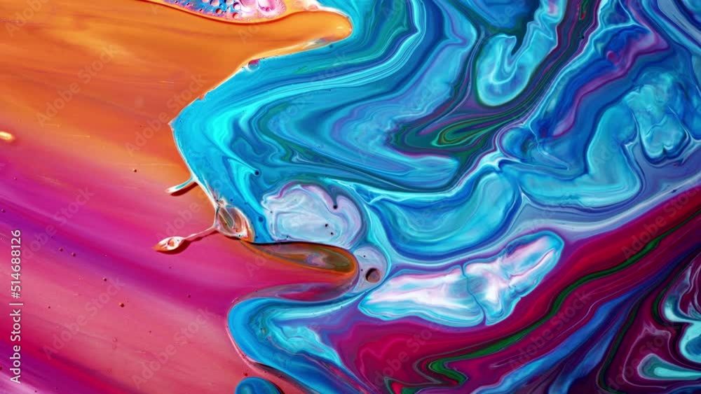 Creative ebru background with abstract acrylic painted waves. Beautiful marbling texture. Handmade marble surface.