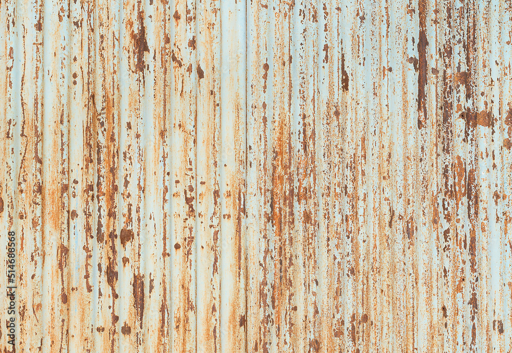 Rusty corrugated metal texture background