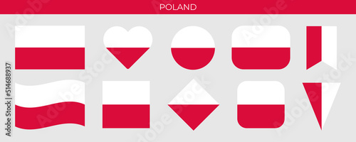 Free Download Poland flag icon set vector illustration. Design template - GFXLoad