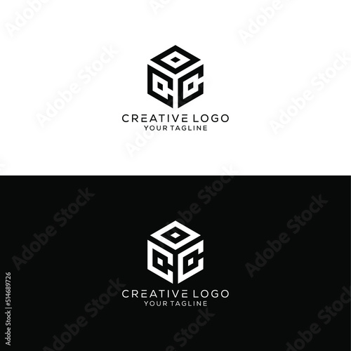 creative letter coc monogram design vector