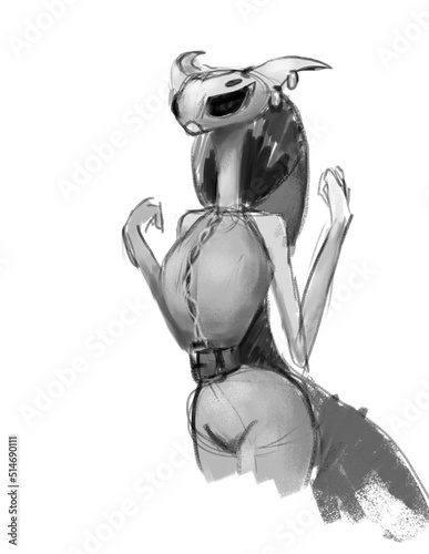 Fotografía Cute scifi insect creature girl