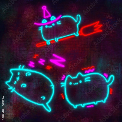 Neon cats