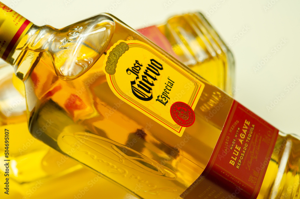 LONDON, UNITED KINGDOM FEBRUARY 2, 2022 Cuervo Gold especial tequila