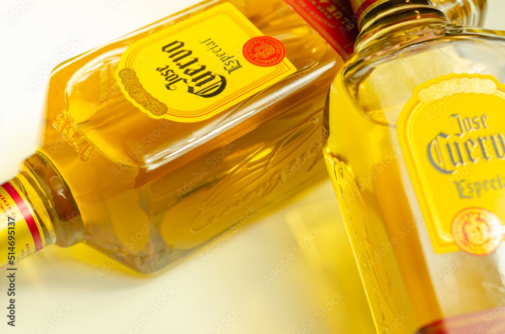LONDON, UNITED KINGDOM FEBRUARY 2, 2022 Cuervo Gold especial tequila