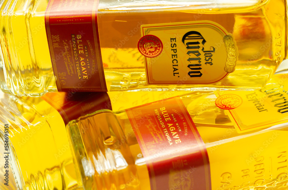 LONDON, UNITED KINGDOM FEBRUARY 2, 2022 Cuervo Gold especial tequila