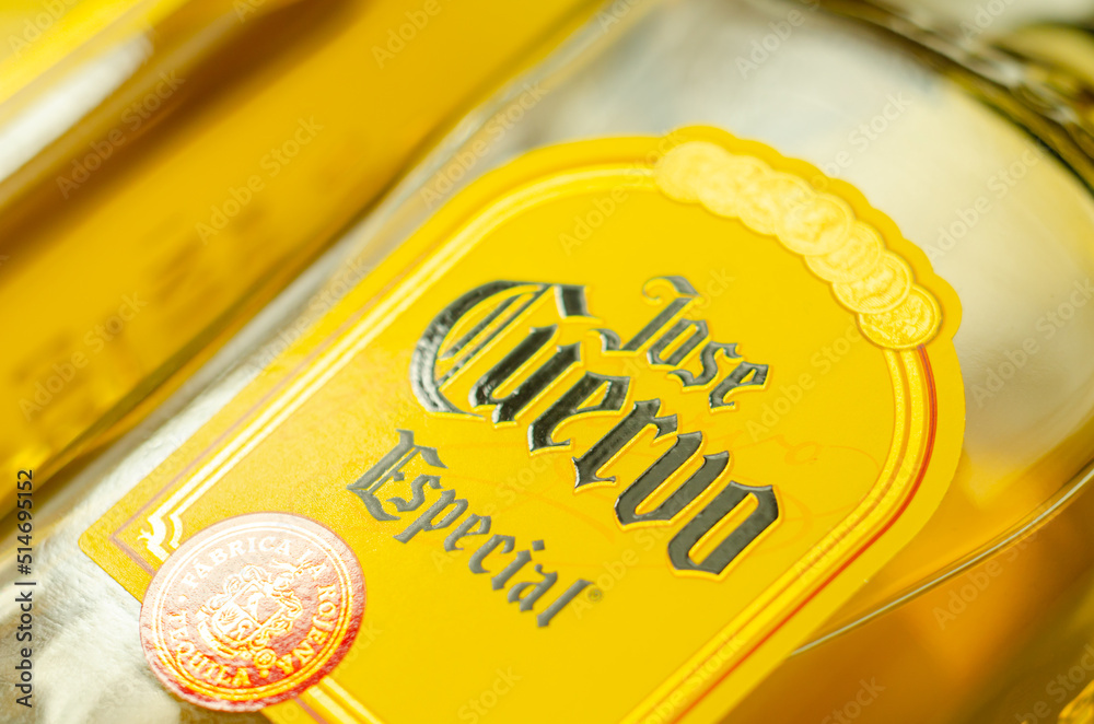 LONDON, UNITED KINGDOM FEBRUARY 2, 2022 Cuervo Gold especial tequila