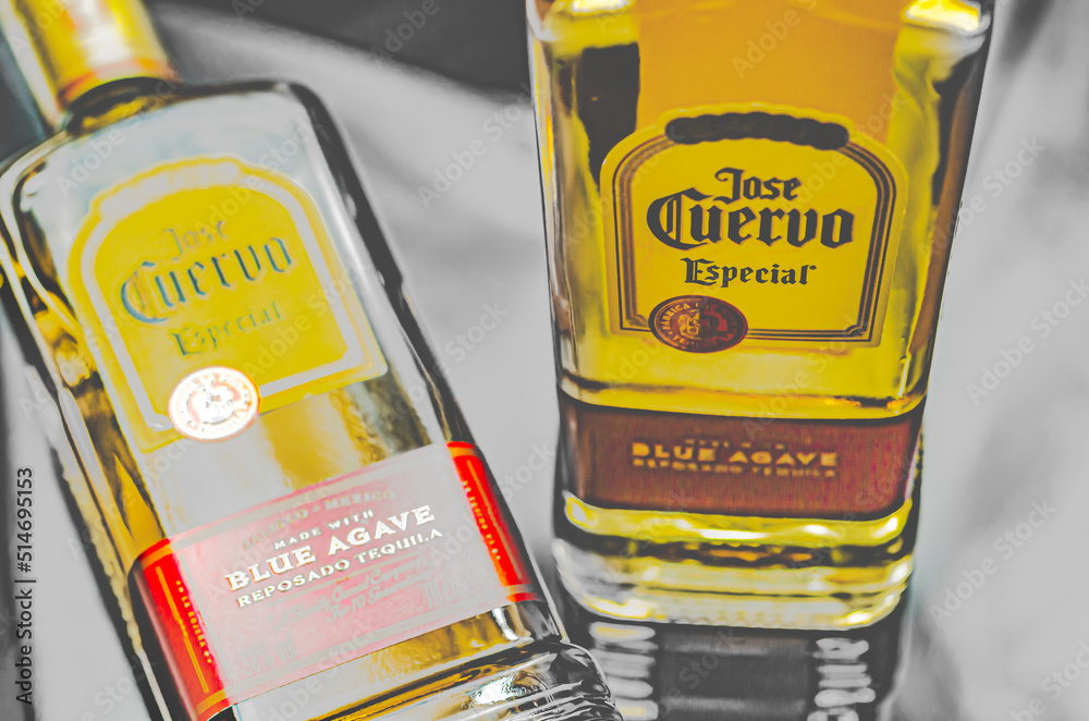 LONDON, UNITED KINGDOM FEBRUARY 2, 2022 Cuervo Gold especial tequila