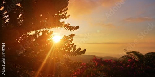 sunset in the mountains