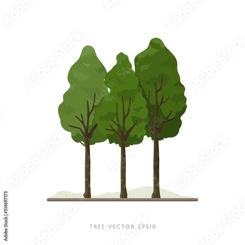 Ornamental plant illustration vector landscape decoration element