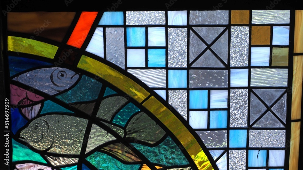 A part of a stained glass window at St. Mary's Cathedral, Tallinn Estonia A part of a stained glass window at St. Mary's Cathedral, Tallinn Estonia