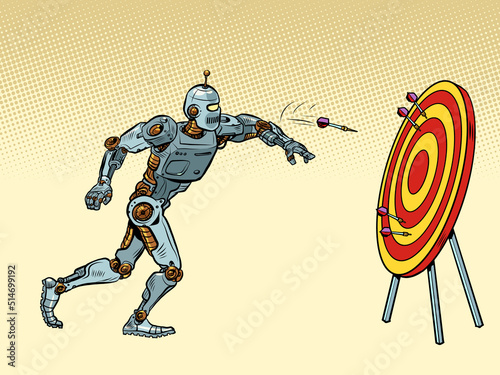 robot target dart target accuracy competition, sports fun and recreation