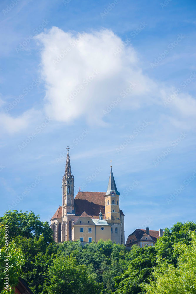 Fototapeta premium The pilgrimage Church Maria Strassengel, a 14th century Gothic church in the town of Judendorf Strassengel near Graz, Steiermark region, Austria