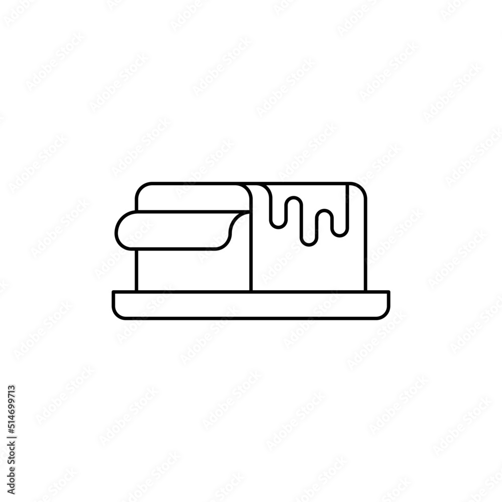 Butter icon in line style icon, isolated on white background Butter icon in line style icon, isolated on white background