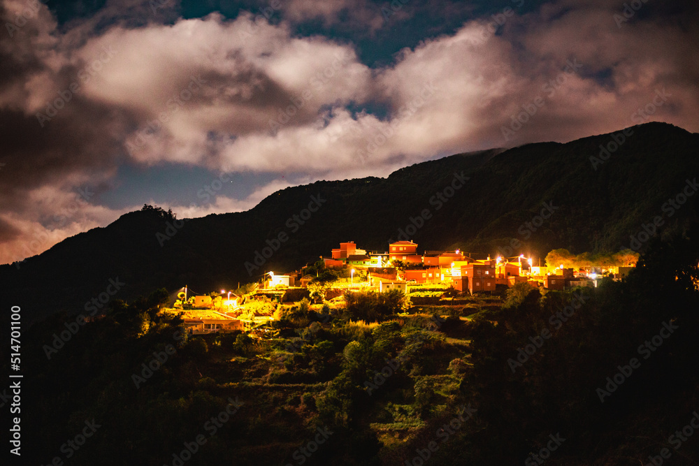 Spanish village on Tenerife Island in Anaga Rural Park