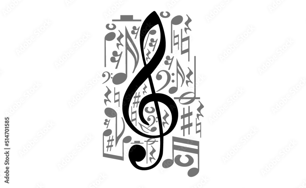 Naklejka premium musical scale Art vector