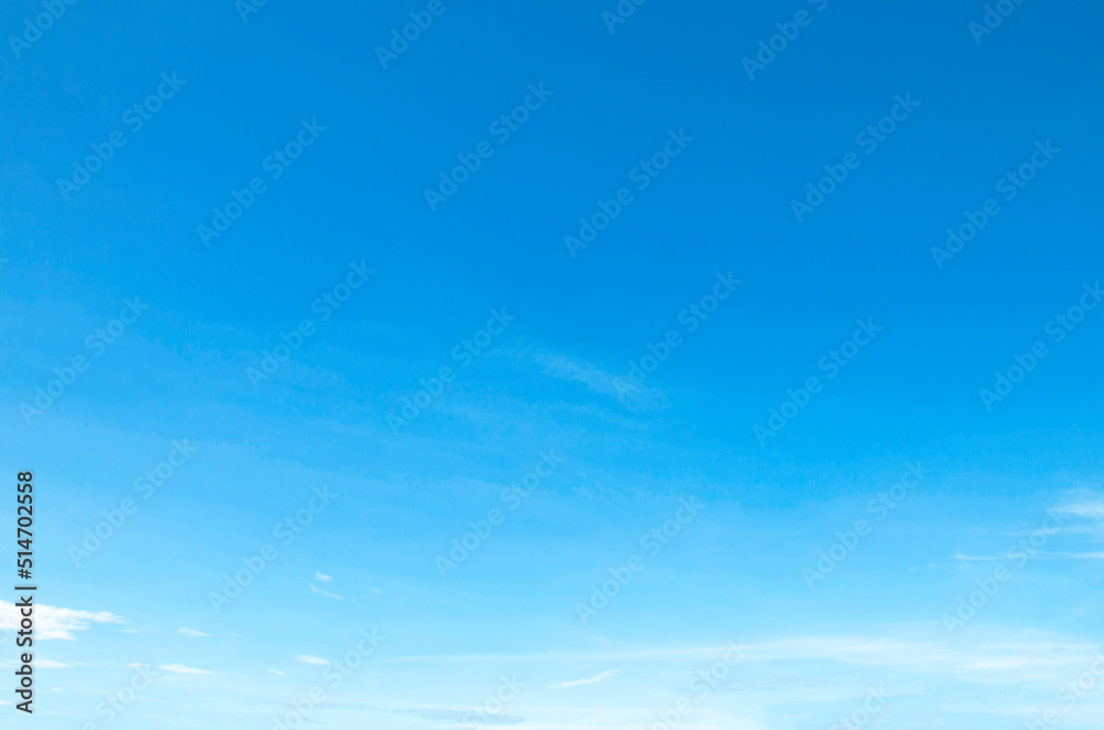 Blue sky background and white clouds soft focus