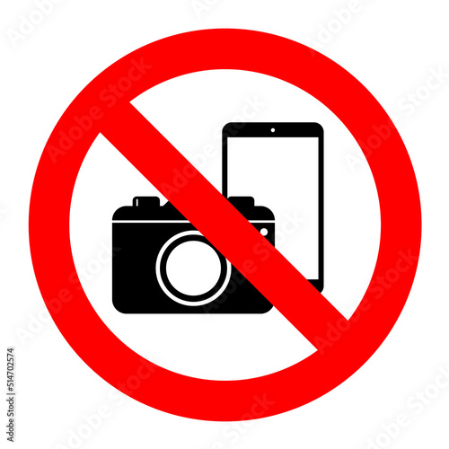 do not take photos sign