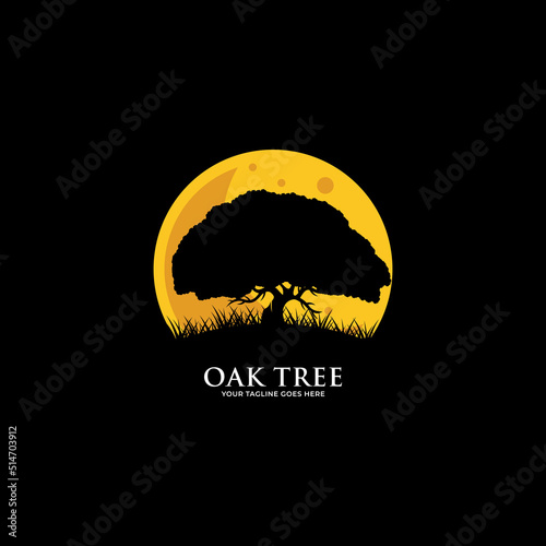 tree vector logo design. Vector silhouette of a tree.