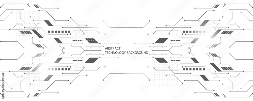 Hi-tech technology pattern, white background vector Stylish Grey, Technology Wallpaper Hi-tech technology pattern, white background vector Stylish Grey, Technology Wallpaper