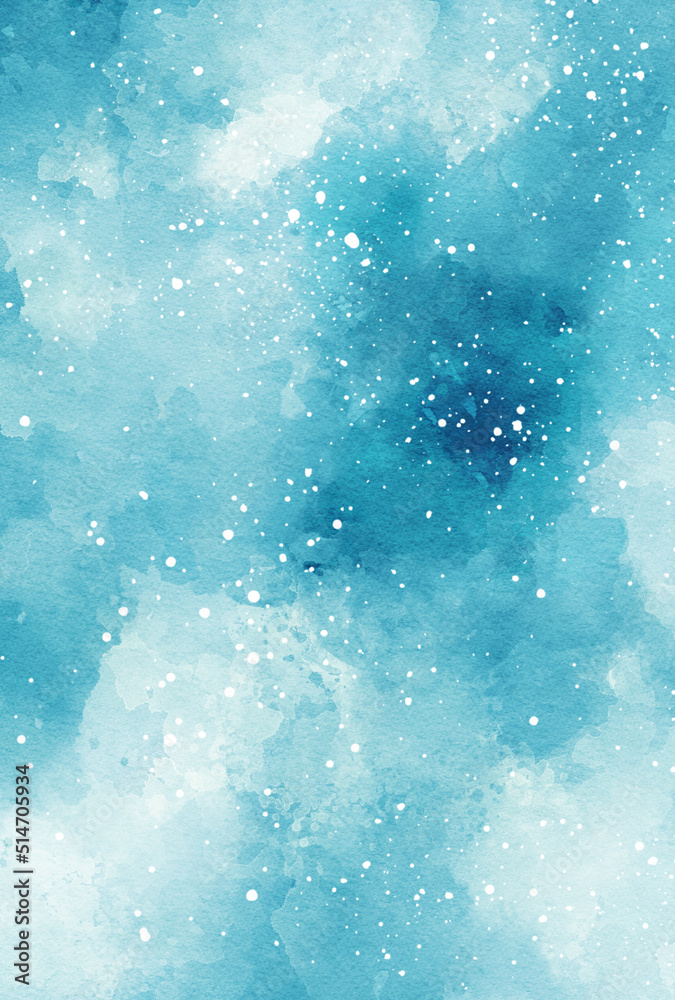 Obraz premium 背景素材_水彩テクスチャ_青