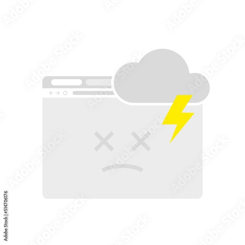 failed to load, error page 404 concept illustration flat design vector eps10. modern graphic element for landing page, empty state ui, infographic, icon