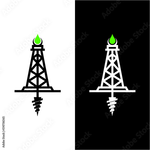 oil drilling logo vector