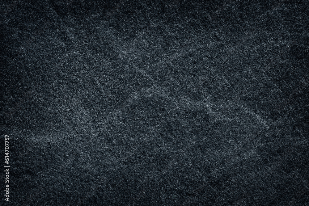 Fototapeta premium Dark grey black slate stone texture or black sand stone background