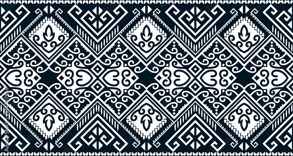 Abstract ethnic geometric print pattern design repeating background texture in black and white. EP.41 Abstract ethnic geometric print pattern design repeating background texture in black and white. EP.41