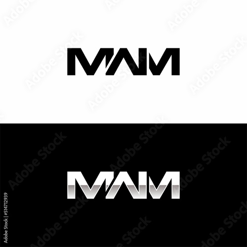 Unique Monogram MWM symbol Logo Design photo