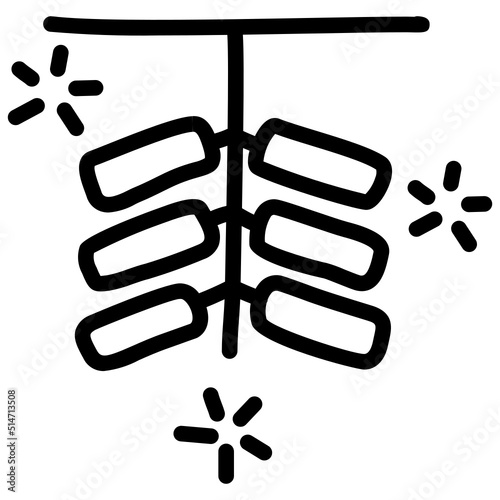 handdrawn firecrackers icon