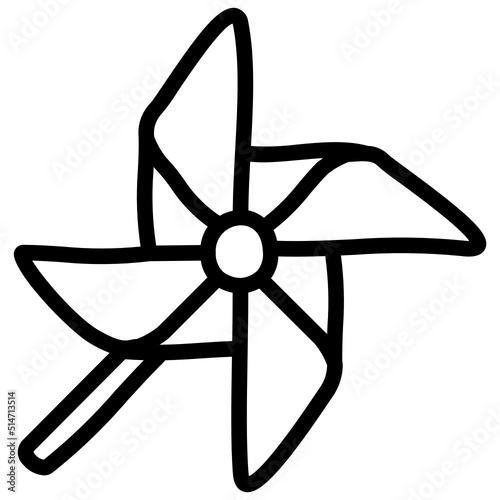 handdrawn pinwheel icon