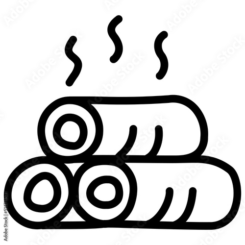 handdrawn spring rolls icon