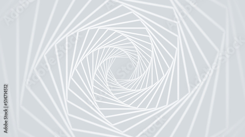 Abstract white spiral lines pattern on clean background