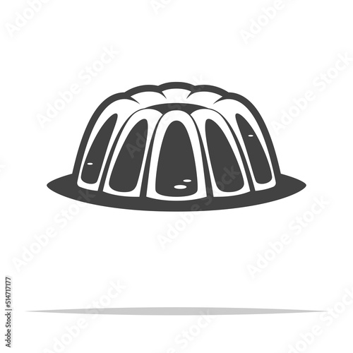 Jelly pudding icon transparent vector isolated