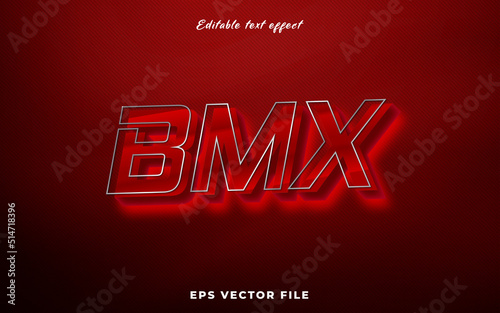 red BMX editable text effect