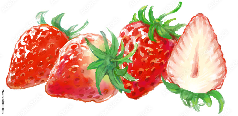 新鮮なイチゴのイラスト 新鮮なイチゴのイラスト