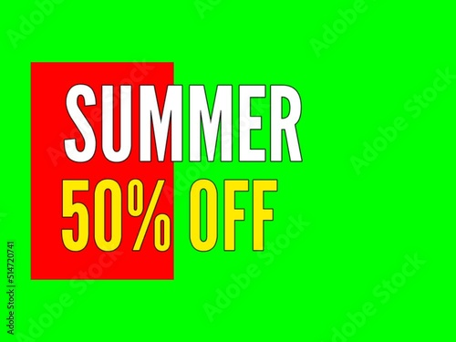 Summer 50 percent off. Summer discounts for shopping. Up to 50% off