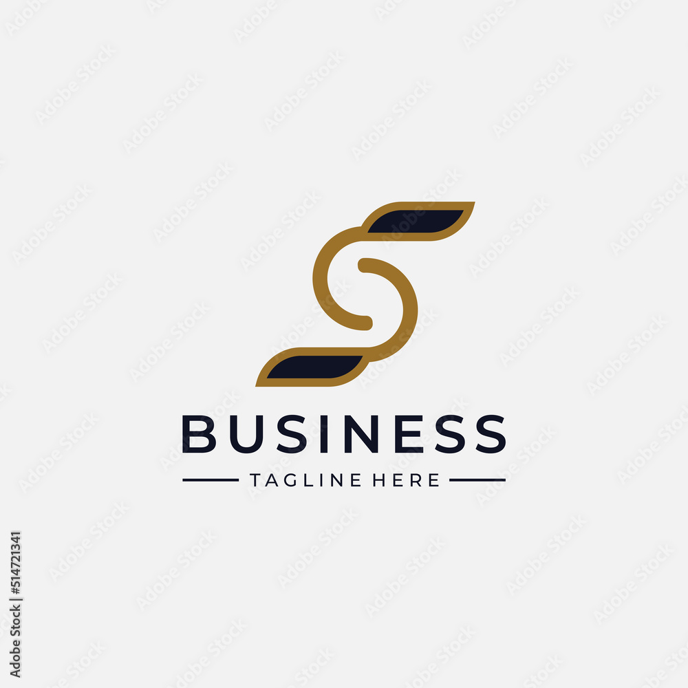 Fototapeta premium luxury letter S logo design template elements