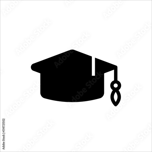 New square academic hat vector icon